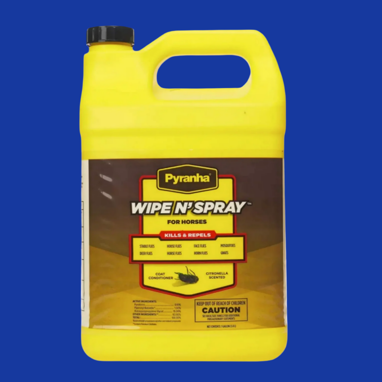 Pyranha Wipe-n-Spray Fly Spray - Case of 4 1-Gallon Bottles