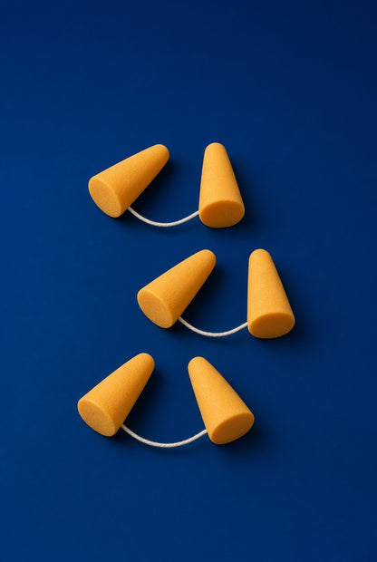 Foam Ear Plugs w/String (Pop Out) - Shipped in Packs of 3