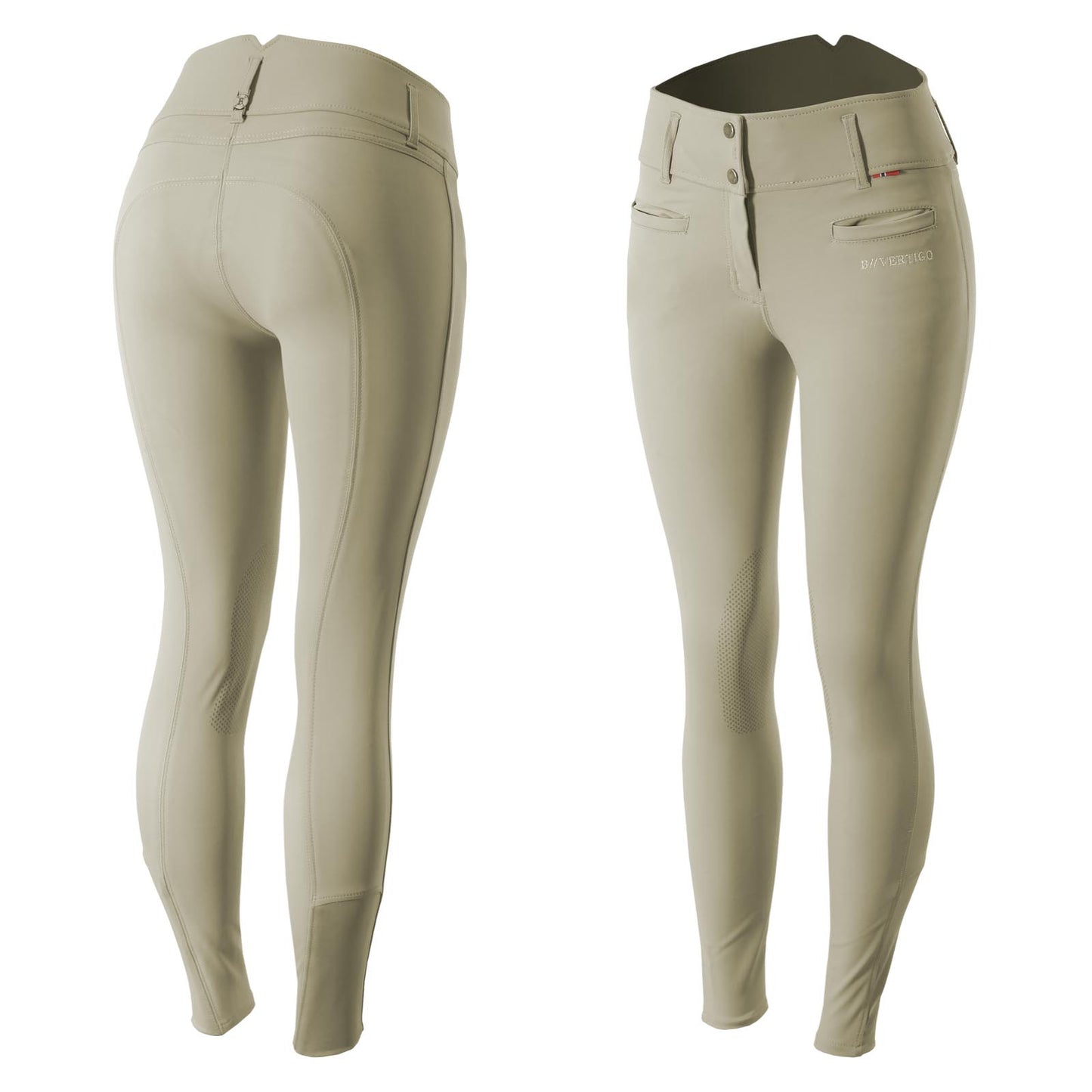 B Vertigo Tiffany Womens High Waist Silicone Knee Patch Breeches